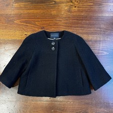 Banana Republic 100 Wool Textured Black Cropped Jacket- Size 2