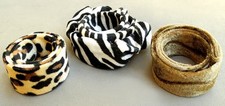 Hairagami  Snap Action Scrunchie 3 Pack NEW Leopard Zebra Gold 2K As Seen on TV
