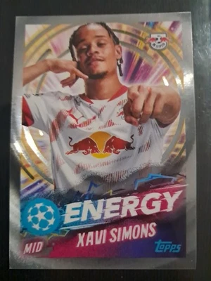 STICKER TOPPS UEFA CHAMPIONS LEAGUE 2024-25 XAVI SIMONS #527 ENERGY RB LEIPZIG - Photo 1/4