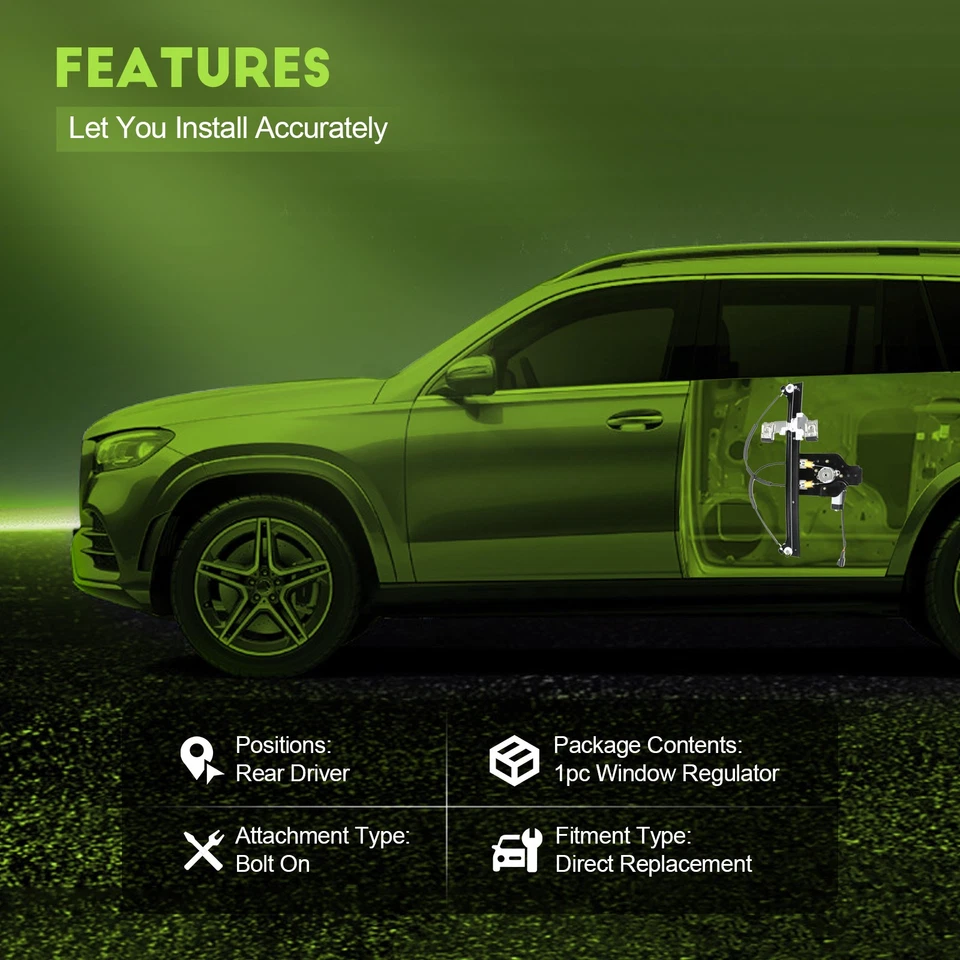 Regulador de ventana eléctrica trasero izquierdo con motor para Isuzu Ascender 4,2 L 2003-2005 Foto 2 de 4