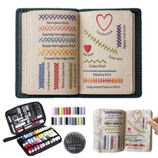 2026 Upgraded Embroidery Stitch Book Kit, Advanced Embroidery Book Kit