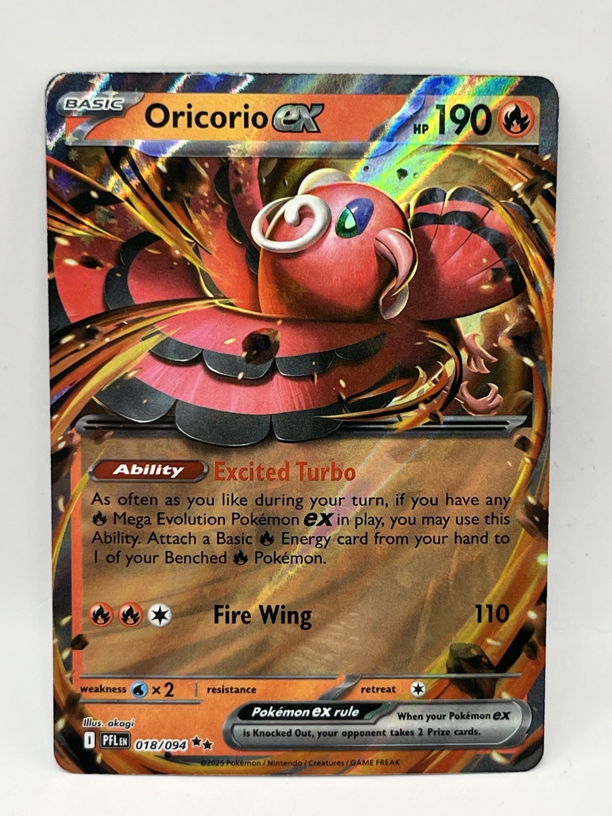 Pokemon Mega Evolution Phantasmal Flames - Oricorio EX - 018/094