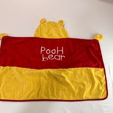 Disney Baby Winnie the Pooh Hooded Towel Kids OS Red Yellow Cotton Classic Pooh
