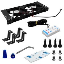 12V Rv Fridge Ventilation Cooling Fan 5.5" for Side Vents with Adjustable Speed