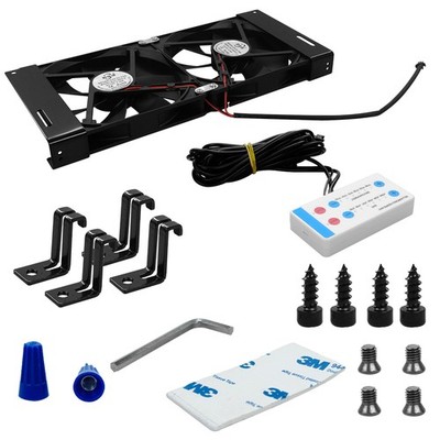 12V Rv Fridge Ventilation Cooling Fan 5.5'' for Side Vents with Adjustable Speed