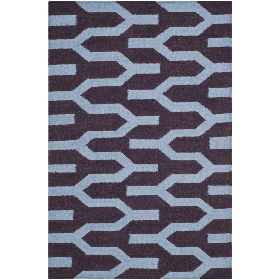 SAFAVIEH Dhurries DHU630B Handwoven Purple / Blue Rug - Image 2 of 4