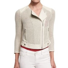 Joie Jaelle Crocheted Knit Asymmetric Jacket M