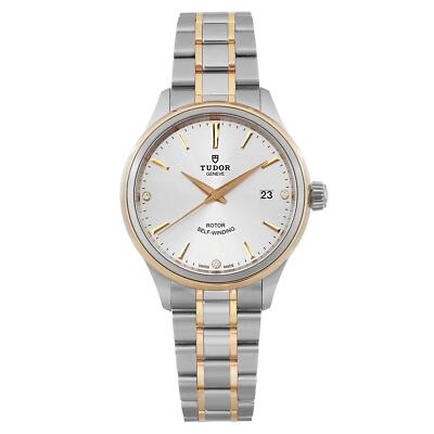 Tudor Style 38mm Gold Steel Silver Diamond Dial Men Automatic Watch 12503-0005