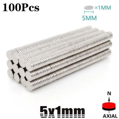 10mm Magnets 100 Pcs Rare Earth Neodymium Magnets - 3mm X 1mm Small Round Disc Magnets Magnet Round