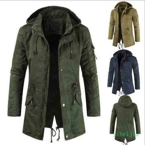 VETEMENTS Trench uomo primavera outdoor moda cappuccio cerniera giacche cotone parka 2025