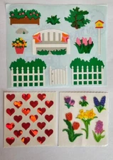 Sandylion Stickers Mrs.Grossman's Stickers Vintage Stickers Flowers Spring heart