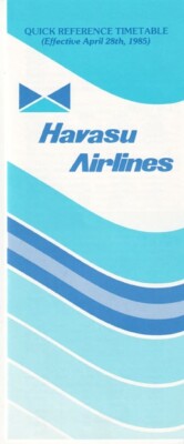 Havasu Airlines timetable 1985/04/28