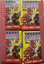 (1) 1991 American Gladiator Sports TV Show Trading Card Pack Vintage