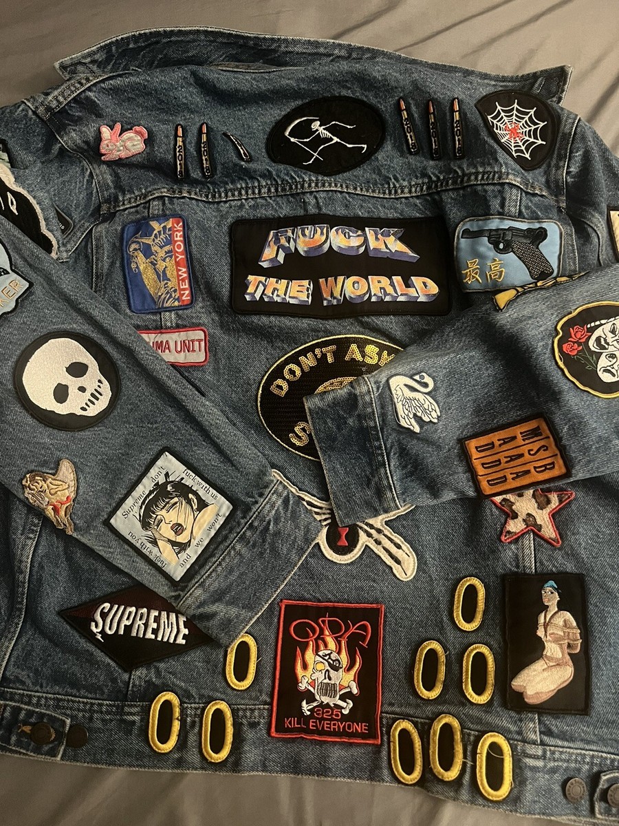 Supreme Patches Denim Trucker Jacket Large | eBay Supreme Patches Denim Trucker Jacket Large | eBay