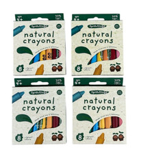 Sproutlings Natural Crayons Soy  Beeswax Blend, 8 Vibrant Colors Lot of 4 Boxes