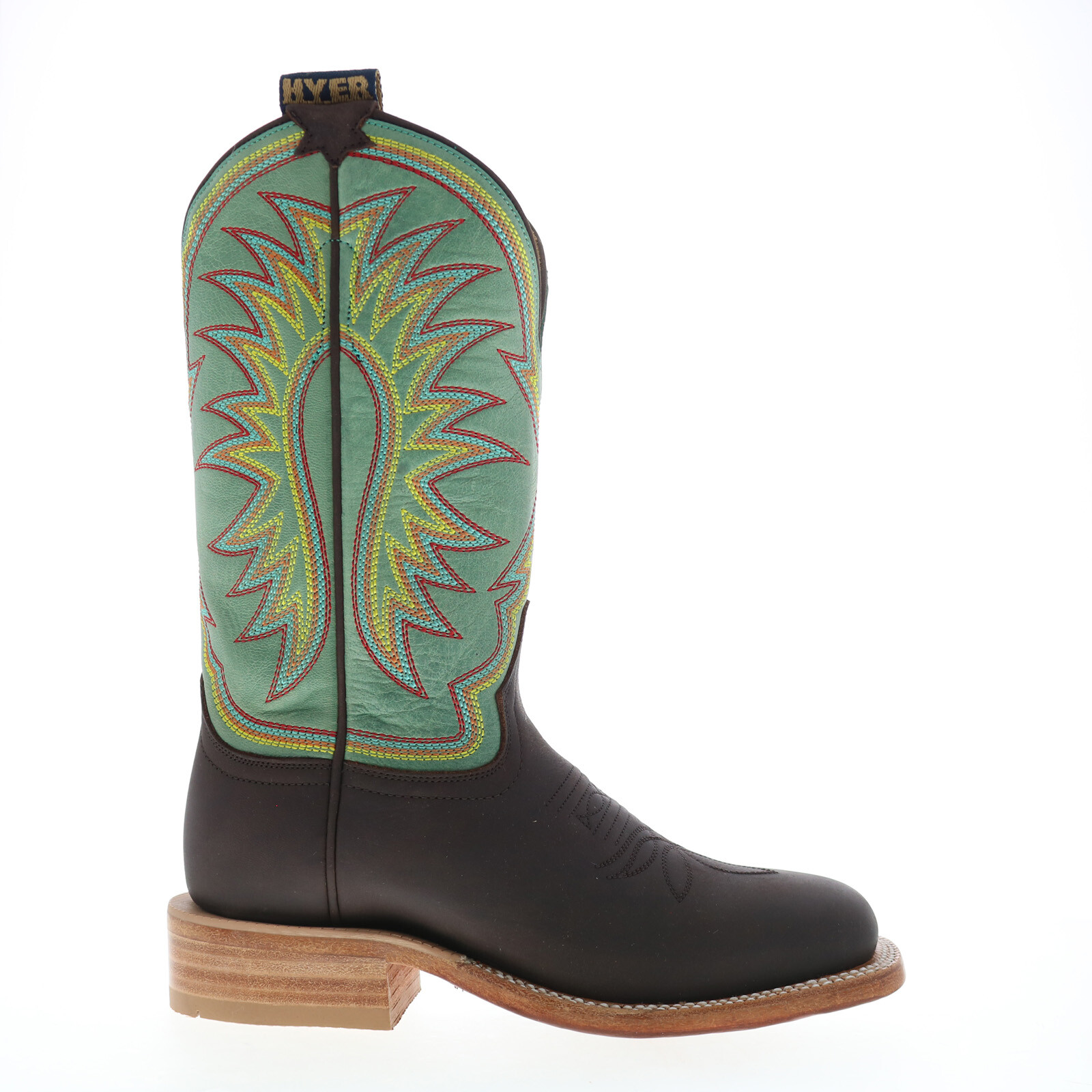 Женские коричневые ковбойские сапоги в западном стиле из воловьей кожи Hyer Spring Hill 11 HW41006