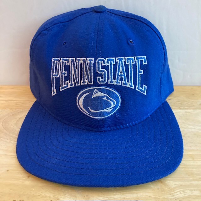 *MADE IN USA* PENN STATE NITTANY LIONS Vintage NCAA Blue Fitted Hat (7 1/4)