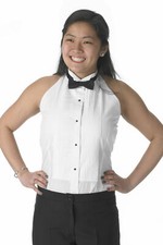 Women's Halter Top Tuxedo Shirt