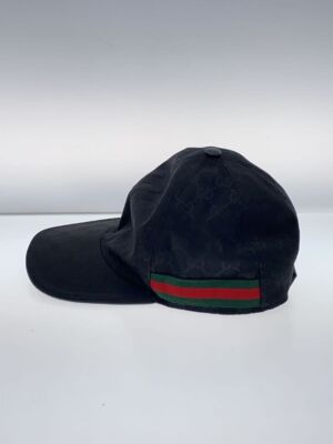 GUCCI Cap XL Polyester Black Total Pattern Mens 200035 GUCCI Cap XL Polyester Black Total Pattern Mens 200035