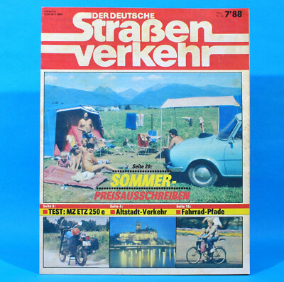 Der Deutsche Straßenverkehr 7/1988 MZ ETZ 250 Großsedlitz Elstermode Caravan M14