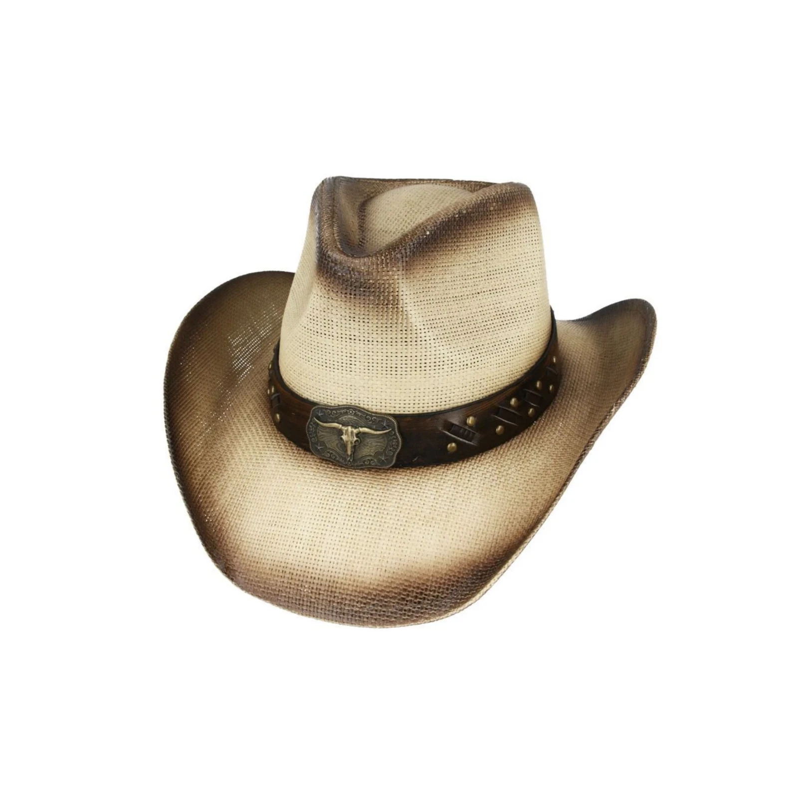 Summer Cowboy Hat Western Straw Hat with PU Band – Durable Sun Hat for Men Women