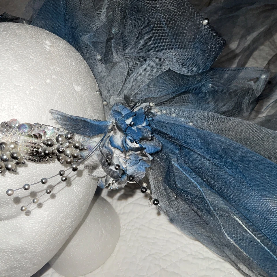 Cadáver Novia Boda Velo DISFRAZ GÓTICO ÚNICO ÚNICO ÚNICO ÚNICO EN SU CLASE Emily fantasma corona con cuentas Foto 2 de 4