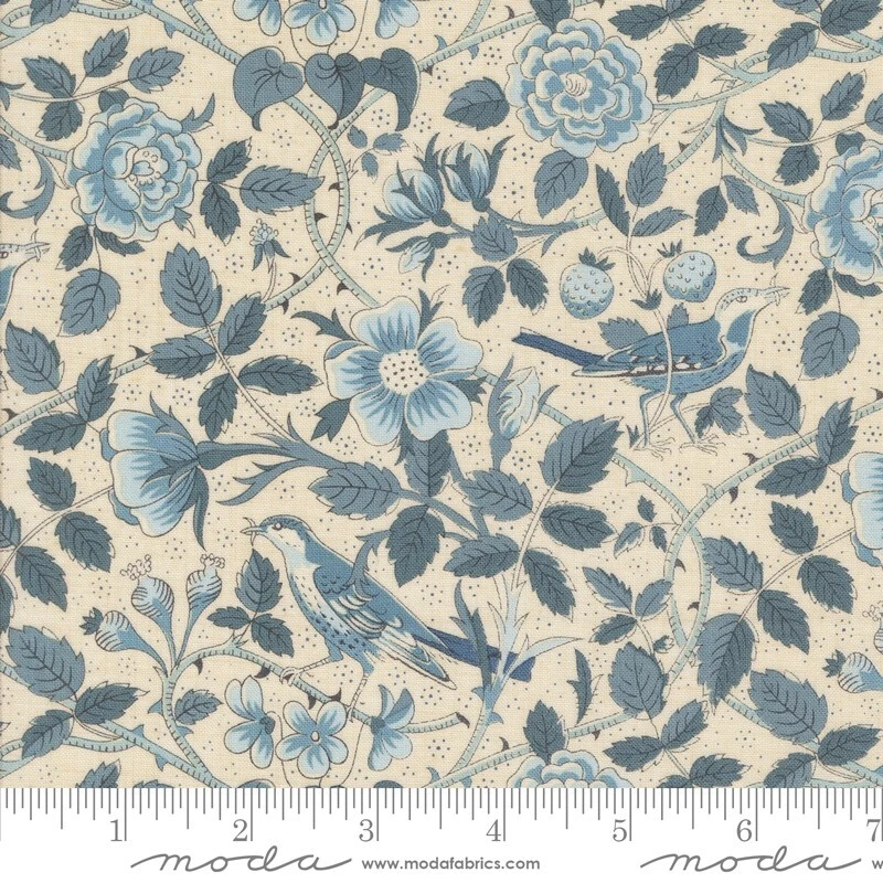 SACRE BLEU 34 Fat Eighths Moda QUILT Fabric French General blue indigo 13970F8 - Image 4 of 4