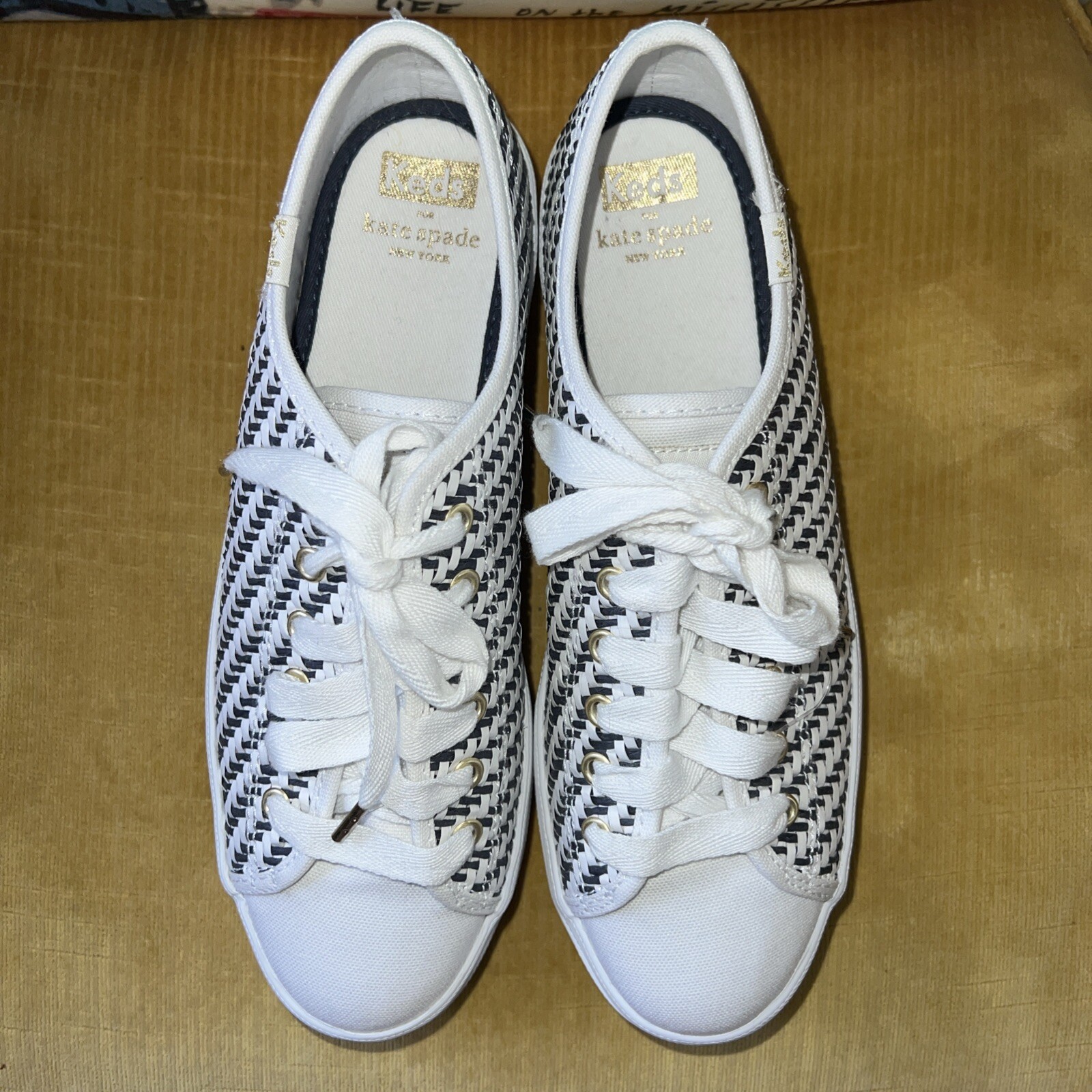Keds X Kate Spade New York Triple Up Woven Sneakers Women's 8 NEW SOLD OUT image 6