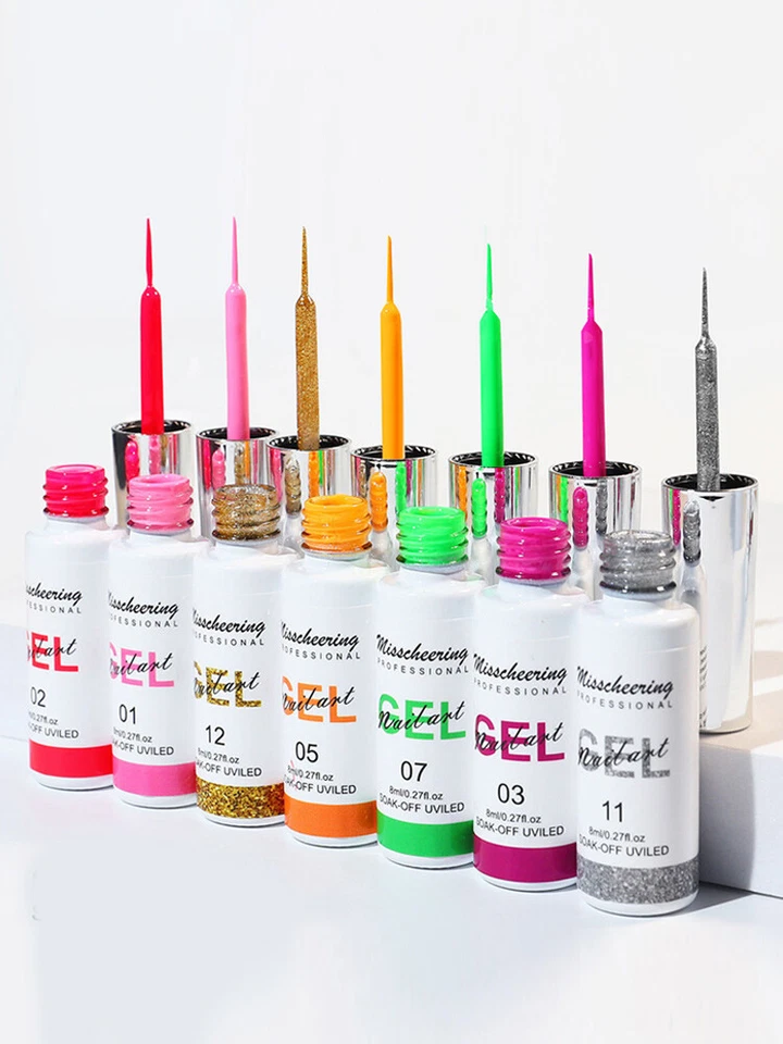 UV/LED Nagel Bemalen Varnishe Zeichnen Draht Nagel Spinne Politur Nail Art Li | - Bild 3 von 4