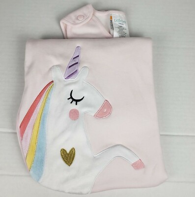 Pink 100% Cotton Wearable Baby Blanket - Medium Size For 6-12 Months, Zippered, With Elephant Embroidery - View #10