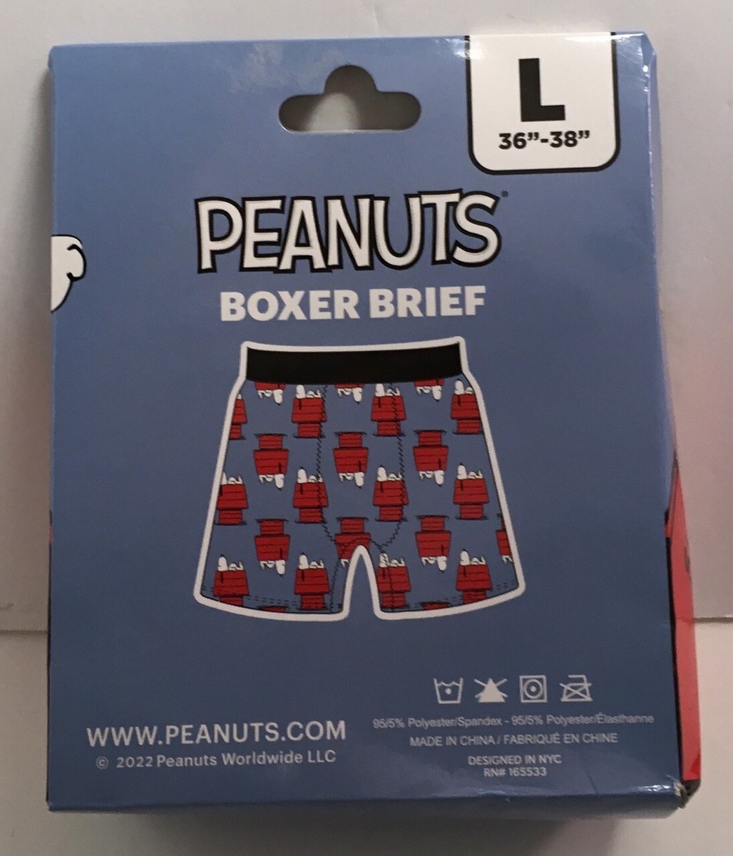 PEANUTS SNOOPY DOGHOUSE MENS BOXER BRIEF GIFT BOX Sz L & XL | eBay