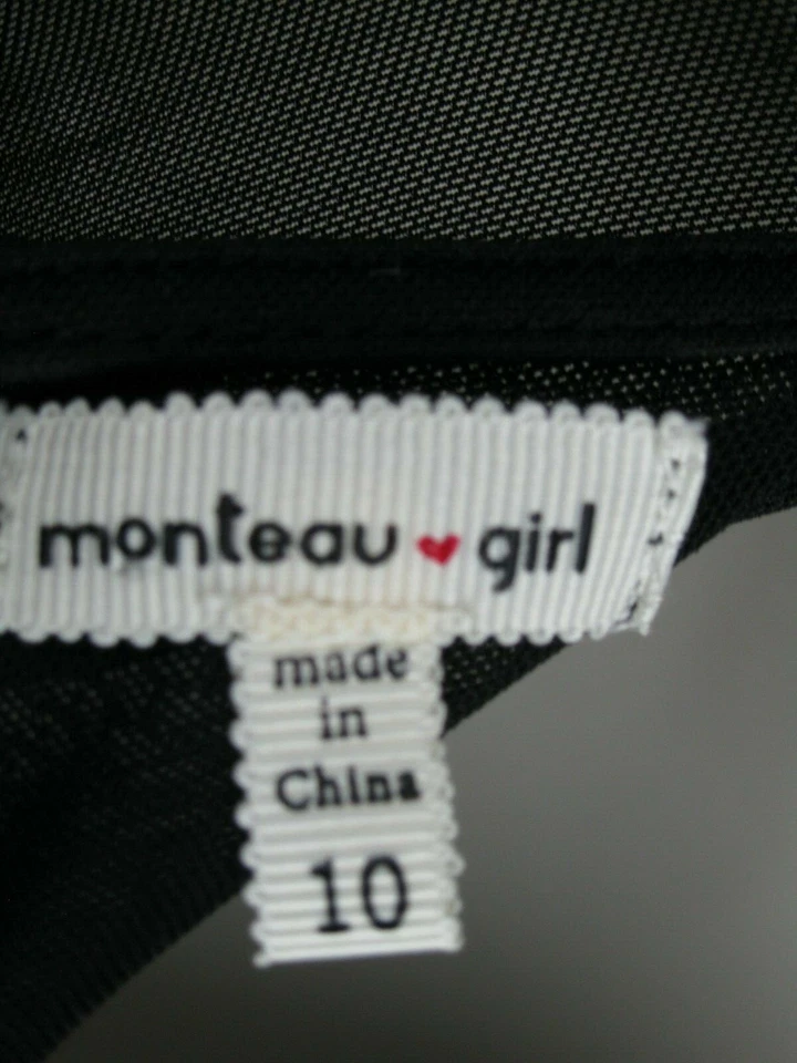 Девочек размер 10 Пасхи весны черный/белый праздник Monteau цветочный платье EUC! - Изображение 3 из 4