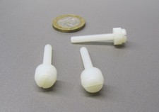 Slotted Nylon Thumb Screws: 8-32 x 1.00" Length, 25/64" Head Diameter, 100 Pcs