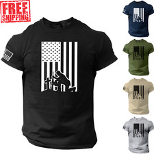 Veteran American Flag T Shirt, Patriotic, Military, Army, Marines, Cross, USA