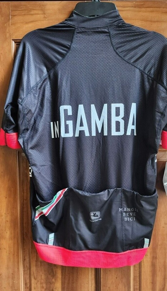 Maillot Cycliste Vintage Giordana – Pinarlo In Gamba – Taille S – Homme – Rouge/blanc
