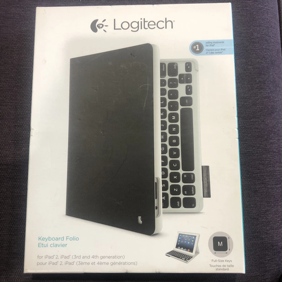 Logitech Keyboard Folio Protective Case for iPad 2 3 4 Rechargeable Bluetooth - Image 2 of 4