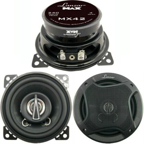 Casse Auto 10cm Lanzar MX42 | Altoparlanti 2 Vie 120 Watt Sportelli