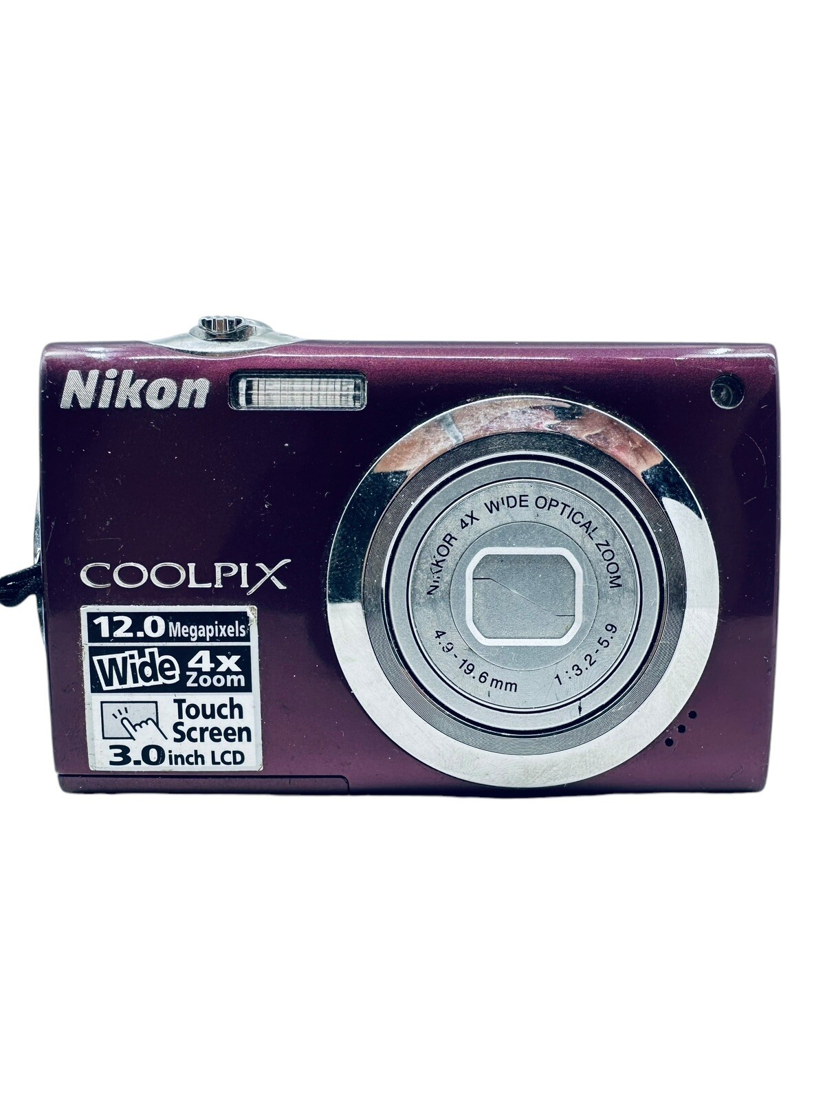 Nikon COOLPIX S4000 12MP Compact Digital Camera Plum (Lens Error) T397