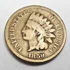 1859 P Indian Head Cent Penny  *G - GOOD*  **FREE SHIPPING**