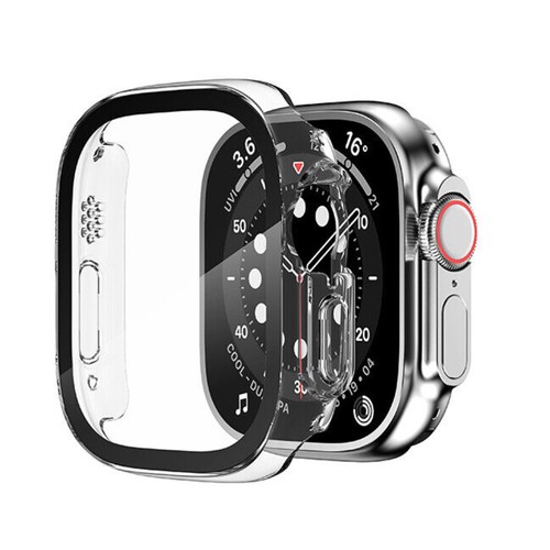 PC Full Cover Case Tempered Screen Protector For Apple Watch Series 8 Ultra 49MM - Photo 2 sur 14
