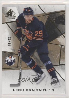 2021 Upper Deck SP Game Used Edition Gold Fragment 19/25 Leon Draisaitl #9 0ze5