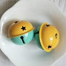 Iron Decorative Bell Pendants 20Pcs Assorted Colors for DIY Craft and Keychains