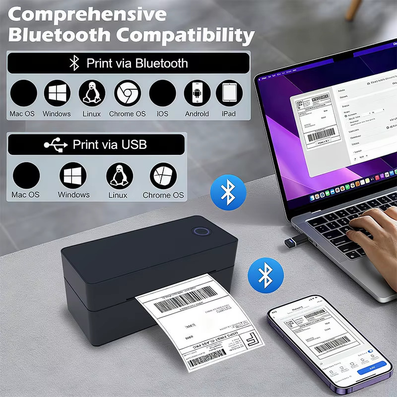 Imprimante étiquette colis pour e-commerce en connectivité Bluetooth et USB - 3