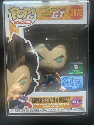 Funko Pop! Dragon Ball GT Super Saiyan 4 Vegeta Figure #2078 Flocked Exclusive