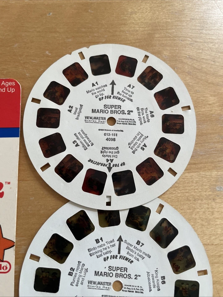 3-D Super Mario Bros. 2 Nintendo View-Master Reels pack RARE 1989 Working - Image 4 of 4