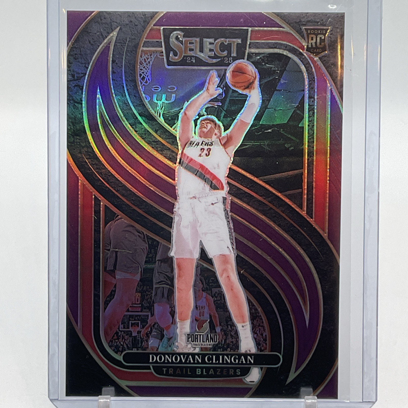 2024-25 Panini Select - Premier Level Donovan Clingan #199 Purple Prizm /99 (RC)