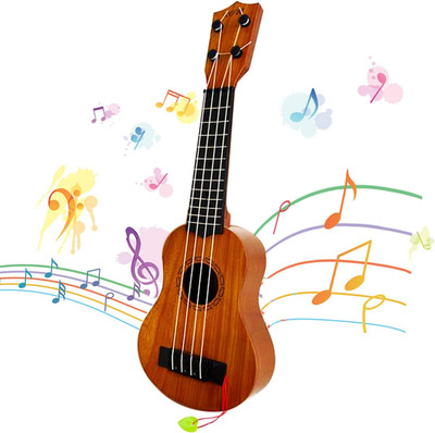 Kids Toy Ukulele Guitar,Classical 17Inch 4 String Mini Children Guitar with P...