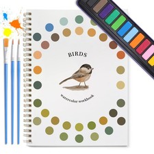 Beginner Watercolor Painting Set 12 Colors in Rustproof Tin Box with 3 Brush