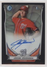 2014 Bowman Chrome Prospect Black Wave Refractor 35/50 Jacob Johansen Auto 1b0
