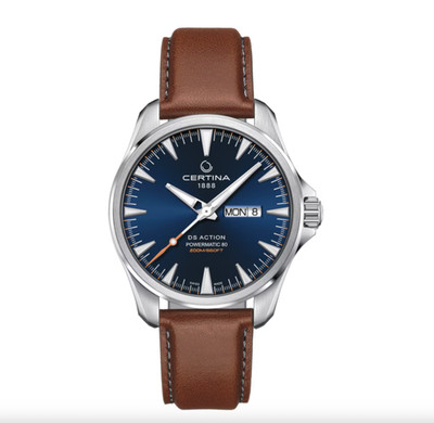 DS Action Day Date Powermatic 80 Blue | Blue Dial Wristwatch C0324301604100